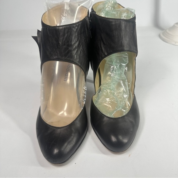 Max Kibardin Black Winged Soft Lamb Leather Heels - Size 38.5 Designer Womens - Picture 7 of 13